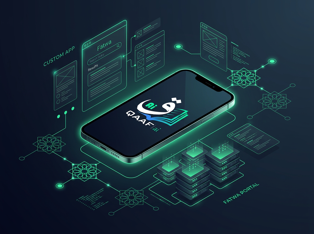 Qaaf AI custom Islamic mobile app builder and bespoke AI software consulting for Mosques and Madrasas