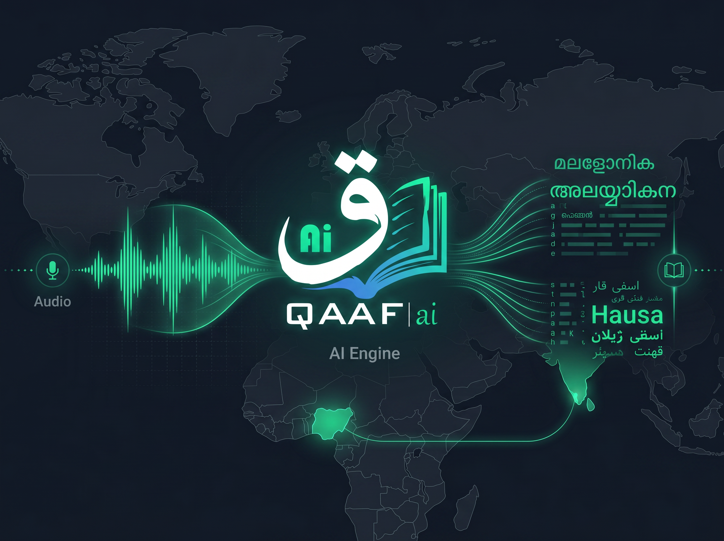 Qaaf AI enterprise software translating classical Arabic PDF Islamic books into English